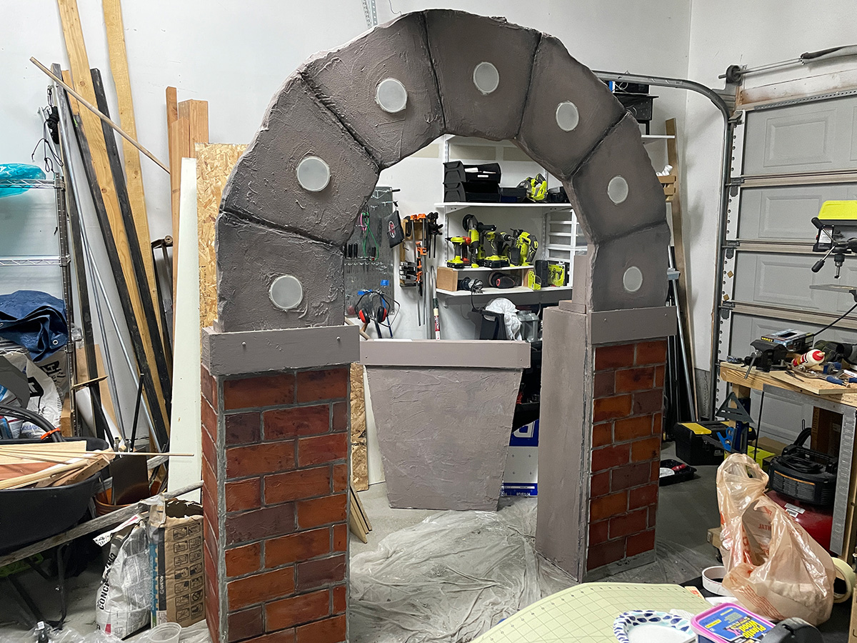 Building the backdrop arch
