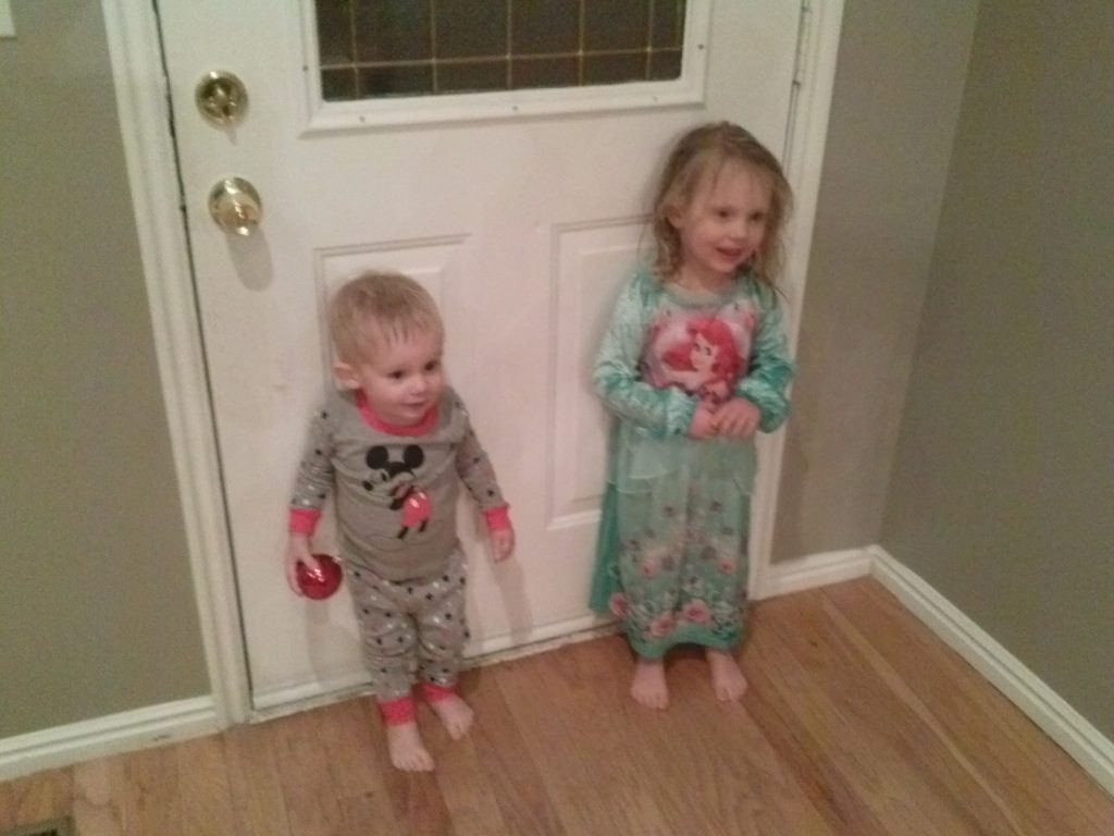 Kids in their Christmas Eve pajamas!