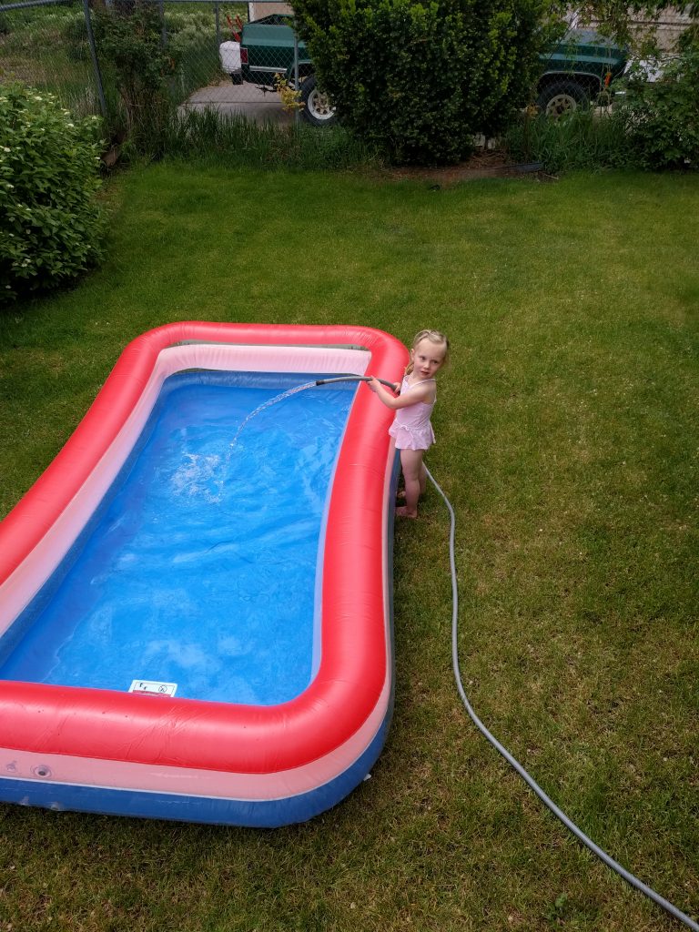 Fay and the pool